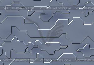 Background with metallic panels texture, wires and - vector image