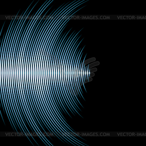 Music cover with waveform as vinyl grooves - vector image