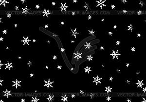 Pixel snowflakes for Christmas greeting card. Winte - vector clipart