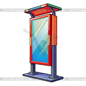 Side view of an ad stand or blank advertising board - vector clipart