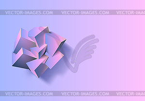 Abstract 3D background with mix of cubes. - vector image