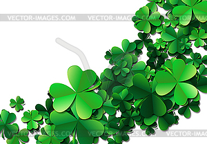 Saint Patricks day background with sprayed green - vector clipart