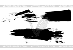 Set of brush strokes. Collection of grungy ink - vector clip art