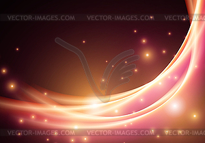 Abstract neon glowing line in motion with light - vector clipart