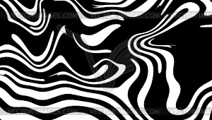Swirling black and white pattern creates optical - vector image