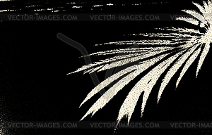 Plam leaves on tropical beach sand background in - vector image
