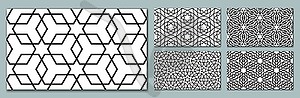 Islamic background collection with traditional styl - vector clipart