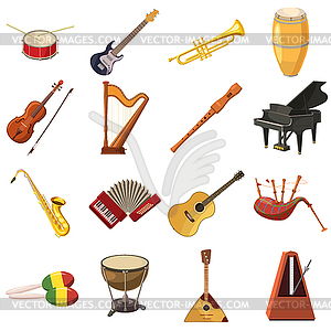 Music Icons set - vector image