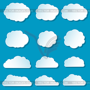 Clouds set collection - vector image