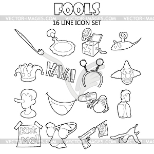 april fools day clipart black and white