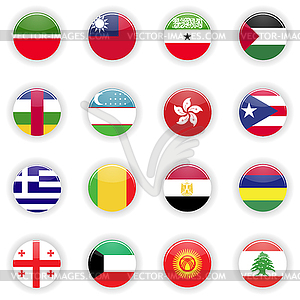 Flags set of world - vector image