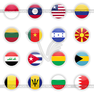 Flags set of world - vector clipart