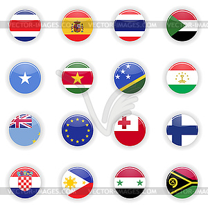 Flags set of world - vector clipart