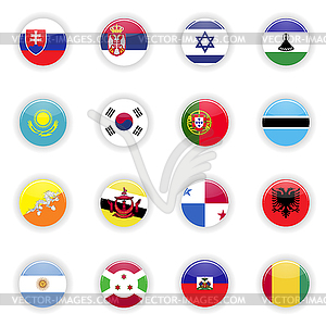 Flags set of world - vector clipart