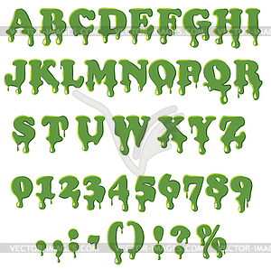 Slime alphabet - vector image