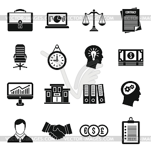 Banking icons set, simple style - vector clip art