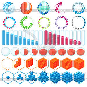 Loading bars and preloaders icons set - vector image