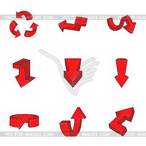 Cursor icons set, cartoon style - vector image