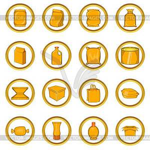 Packing set, cartoon style - vector image