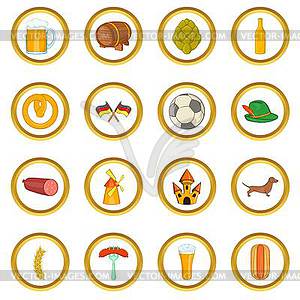 Germany set, cartoon style - vector clipart