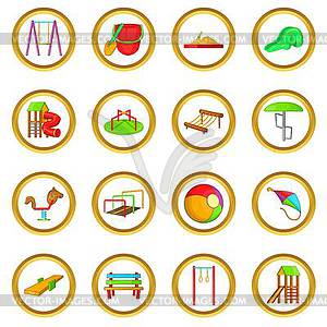 Playground set, cartoon style - vector clipart