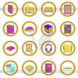 Books set, cartoon style - vector image