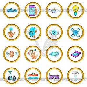 New technologies set, cartoon style - vector clip art