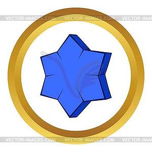 Star icon, cartoon style - vector image