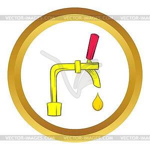 Beer tap icon, cartoon style - vector image