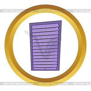 Shutter door or roller door icon - vector image