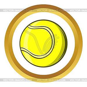 Tennis ball icon, cartoon style - vector image