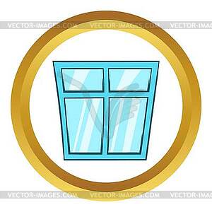Window icon, cartoon style - vector image