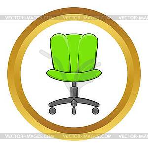 Office chair icon, cartoon style - vector EPS clipart