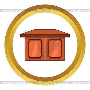 Table for living room icon, cartoon style - vector clip art