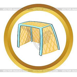 Hockey gates icon, cartoon style - vector clip art