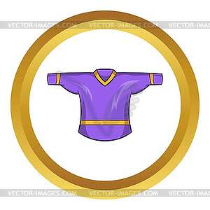 Ice hockey sweater icon, cartoon style - vector clipart