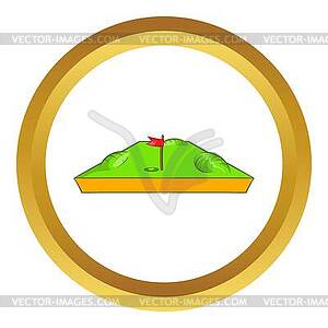 Golf course icon - vector clip art