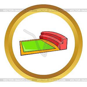 Маленький квадратный значок стадиона - векторизованное изображение