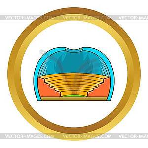 Значок крытого стадиона - изображение в векторе / векторный клипарт