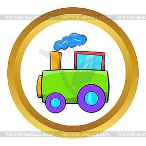 Green toy tra icon - vector clip art