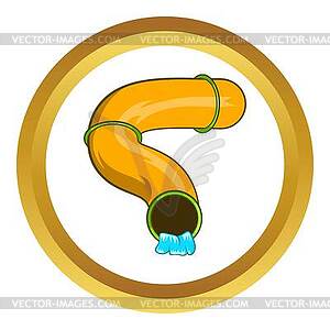 Aquapark slide tube icon - vector clipart