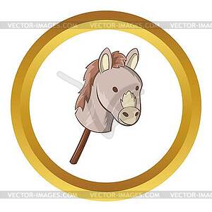 Toy donkey icon - vector clip art