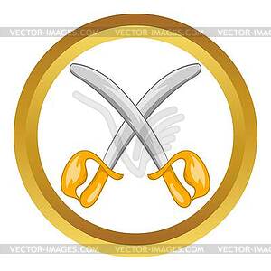 Toy swords icon - vector clipart