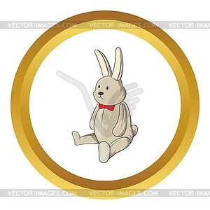 Toy bunny icon - vector image