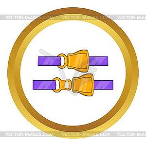 Aviation seat belt icon - vector clipart / vector image