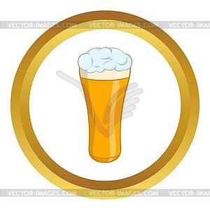 Glass of beer icon - vector image