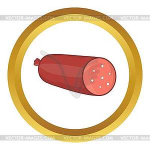 Salami sausage icon - vector clipart