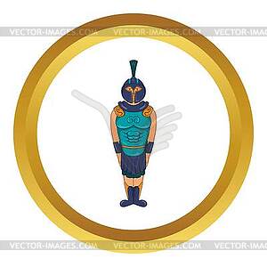 Ancient Egyptian warrior icon - vector image