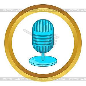 Retro microphone icon - vector image