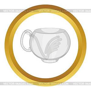 White tea cup icon - vector image